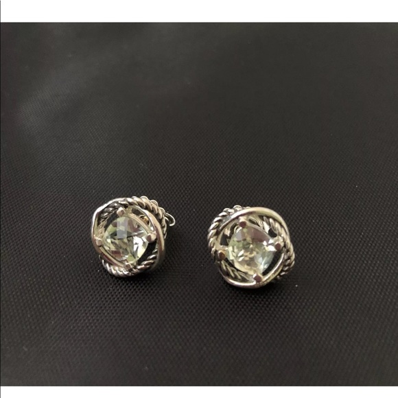 David Yurman Sterling Silver Infinity Topaz Earrings